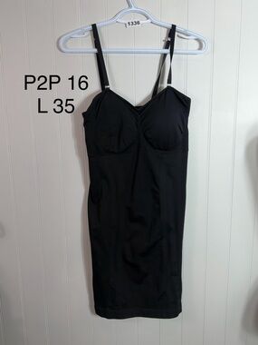 George Black Shaping Slip Dress XL Black Bodycon Adjustable Strap Dress